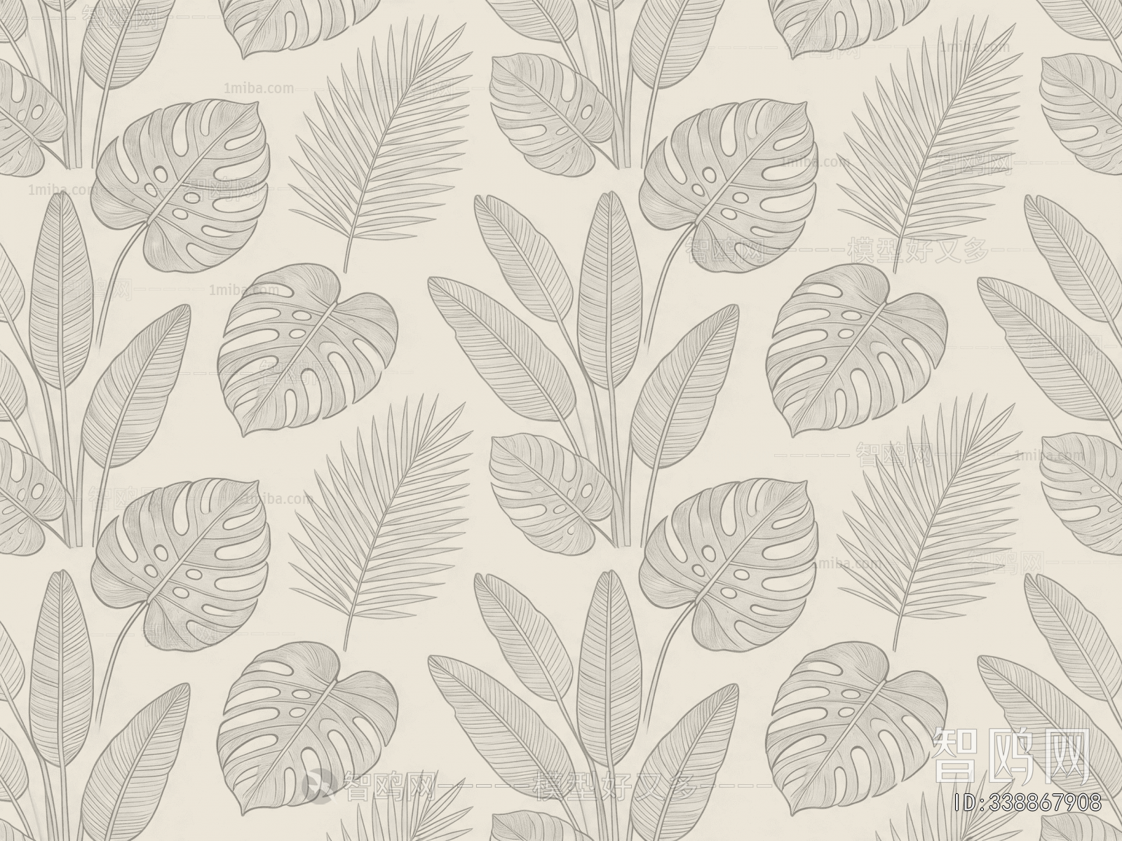 Animal And Plant Pattern Wallpaper