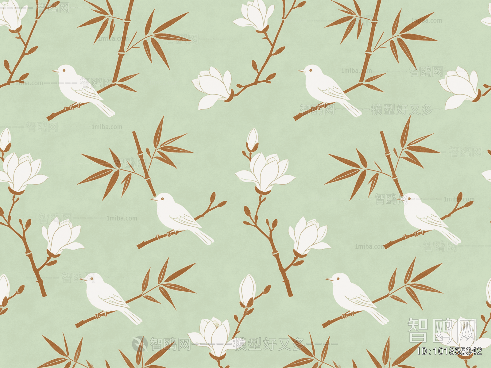 Animal And Plant Pattern Wallpaper