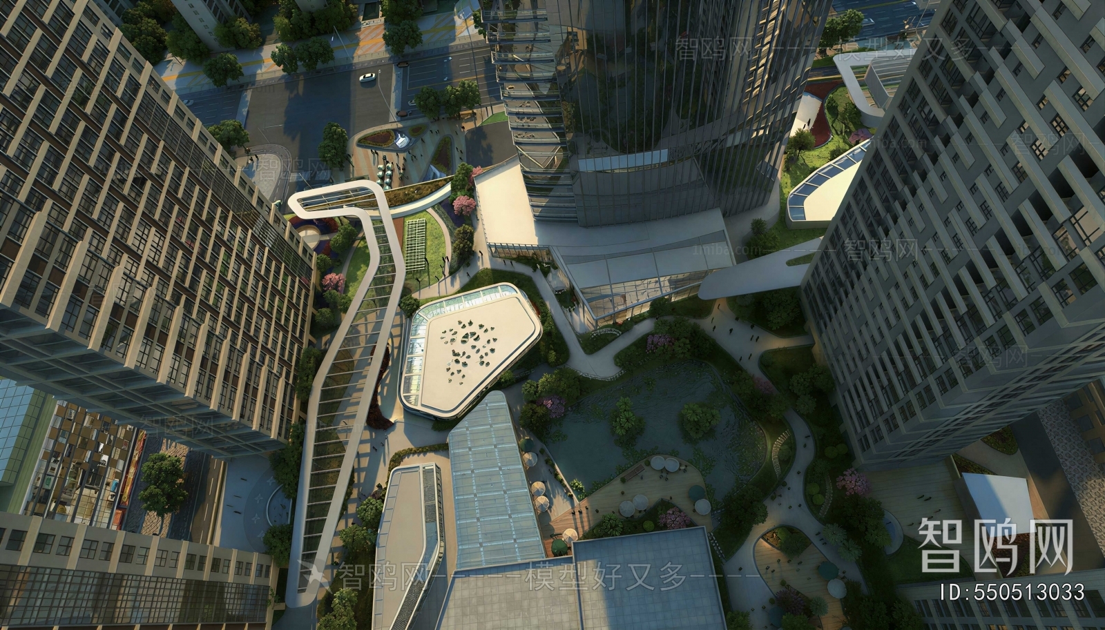 Modern Architectural Bird's-eye View Planning