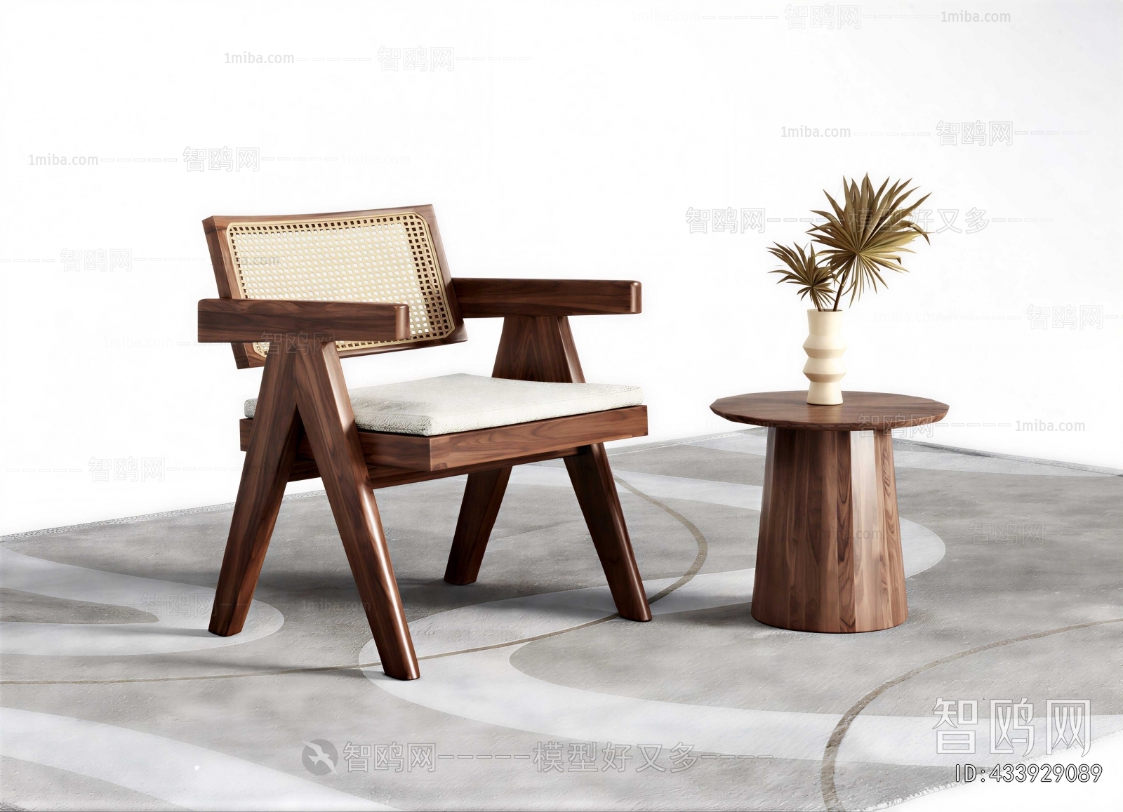 Wabi-sabi Style Lounge Chair