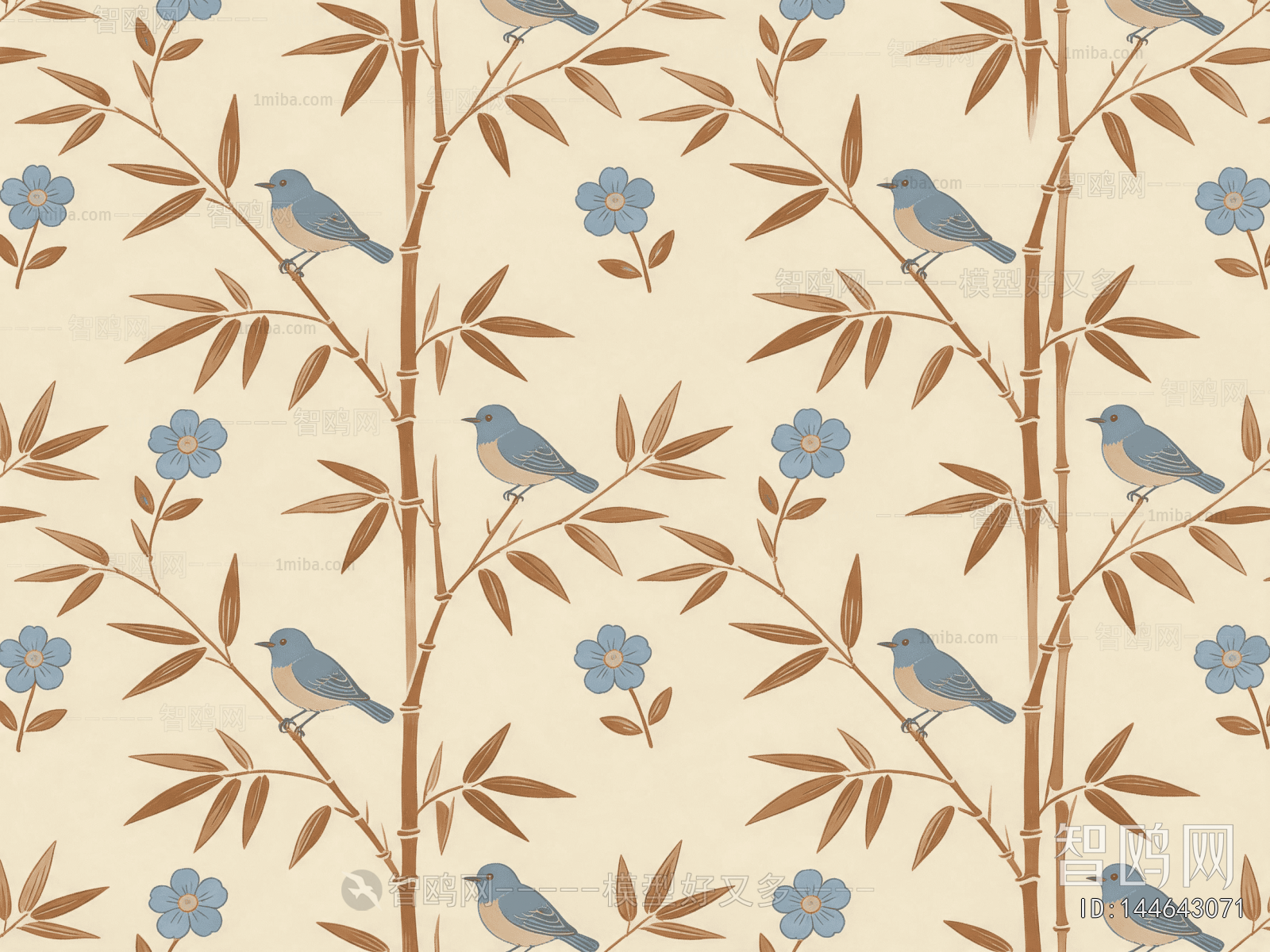 Animal And Plant Pattern Wallpaper