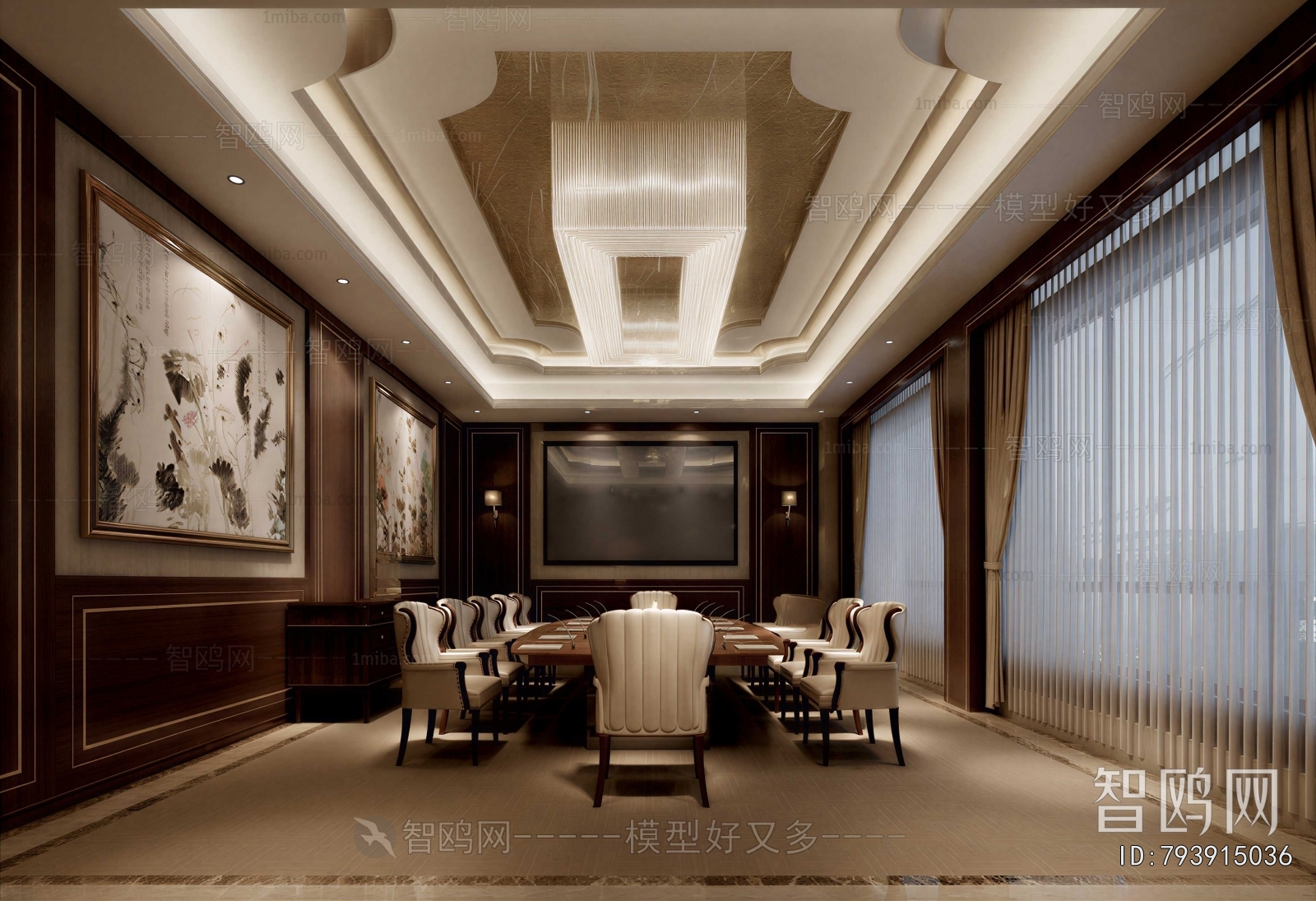 New Chinese Style Meeting Room