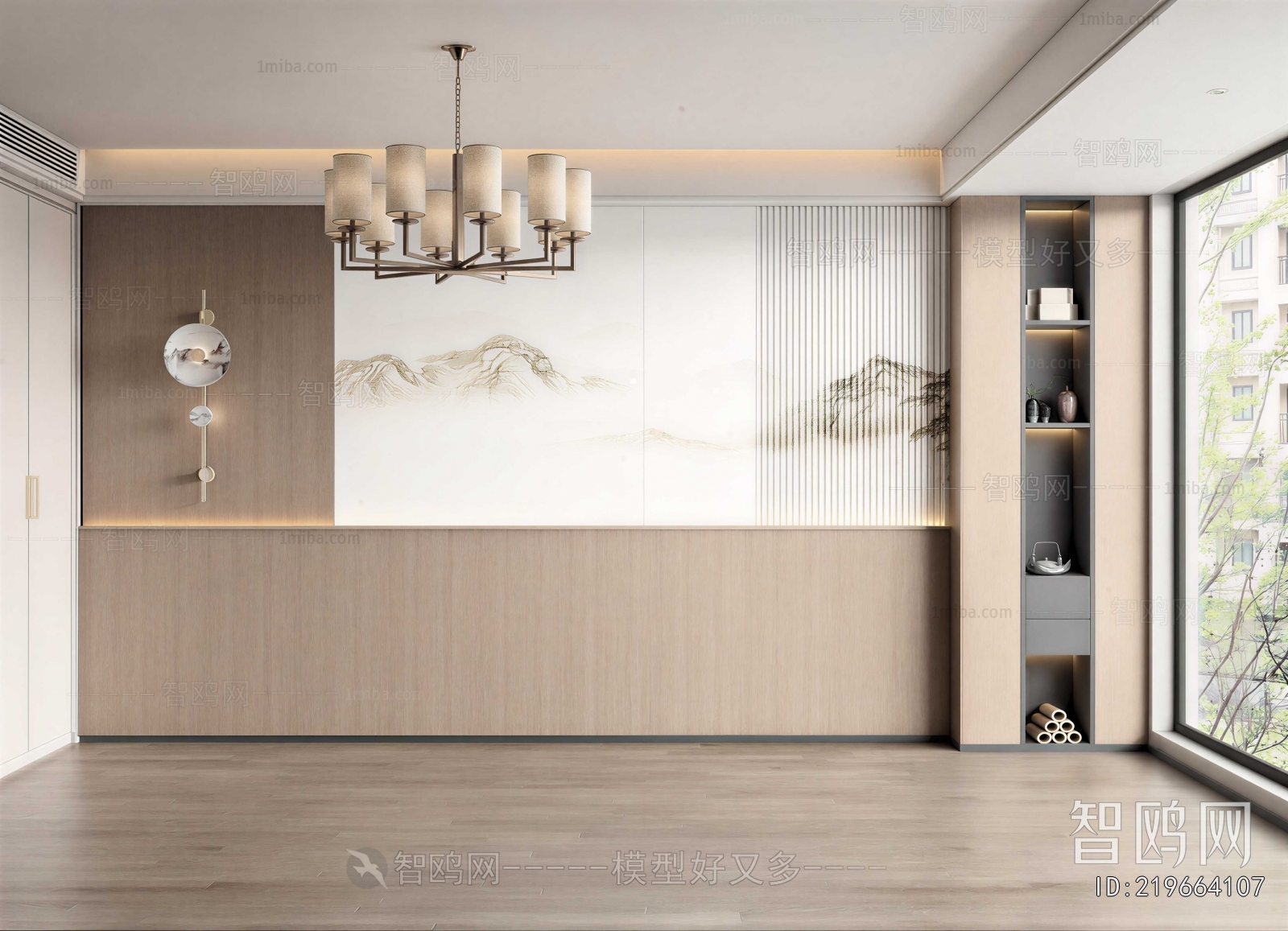 New Chinese Style TV Wall