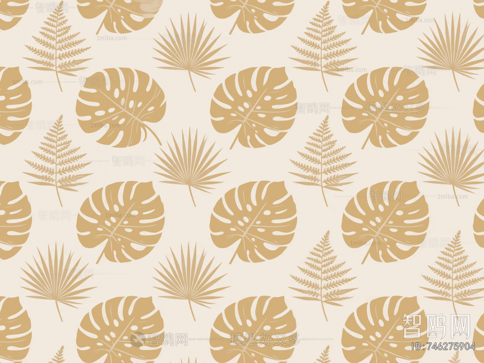 Animal And Plant Pattern Wallpaper