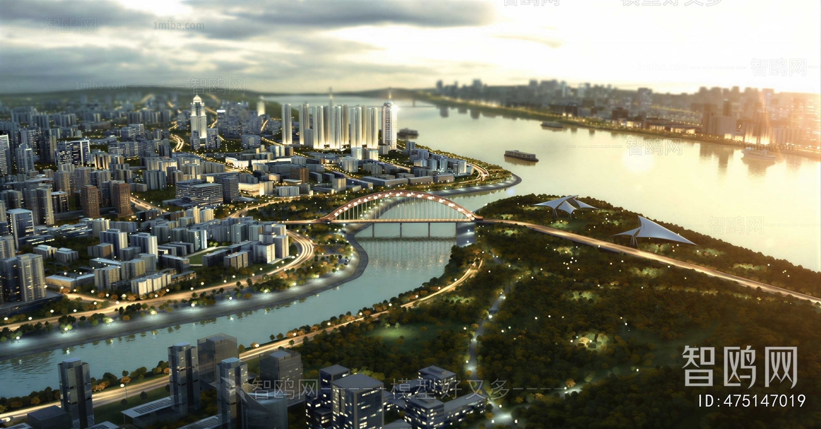 Modern Architectural Bird's-eye View Planning
