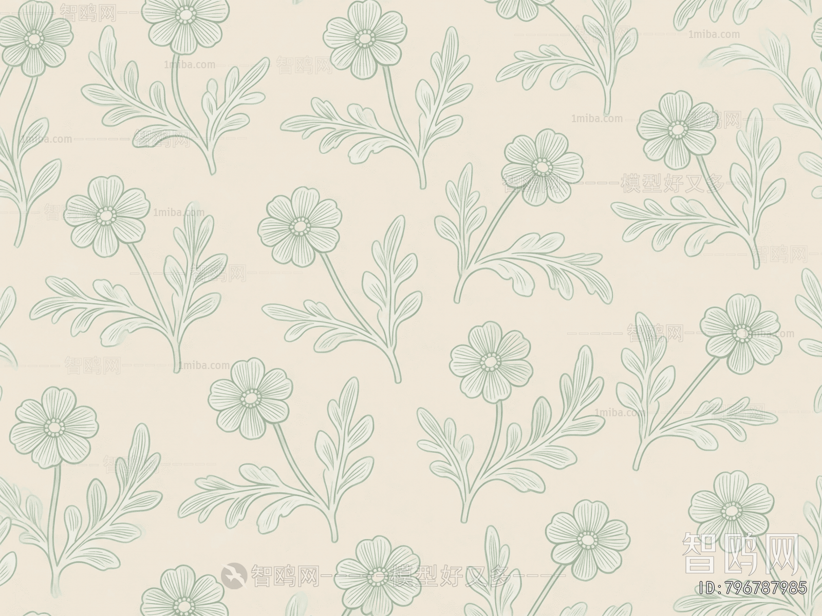 Animal And Plant Pattern Wallpaper