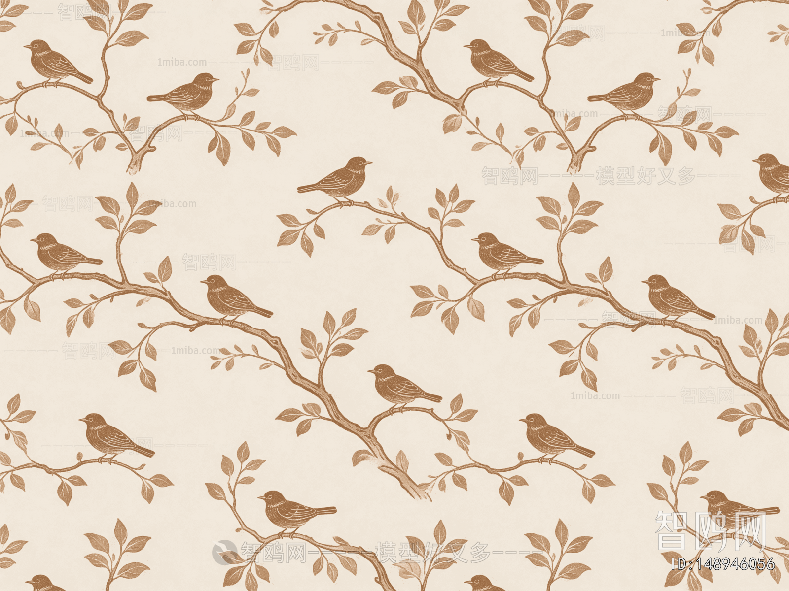 Animal And Plant Pattern Wallpaper