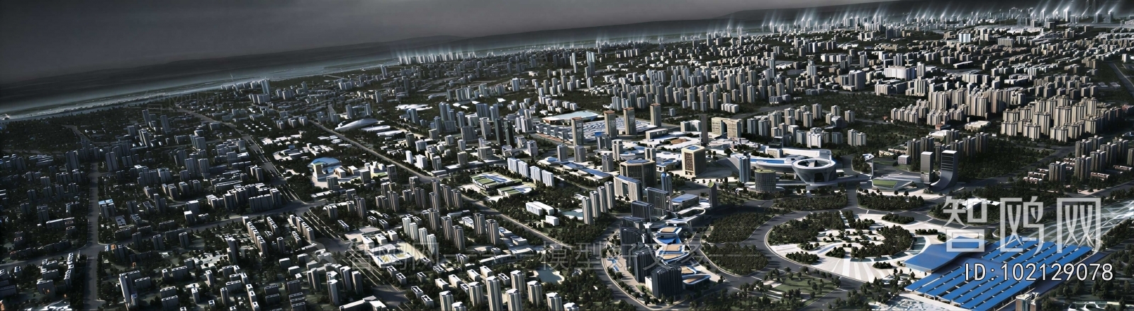 Modern Architectural Bird's-eye View Planning