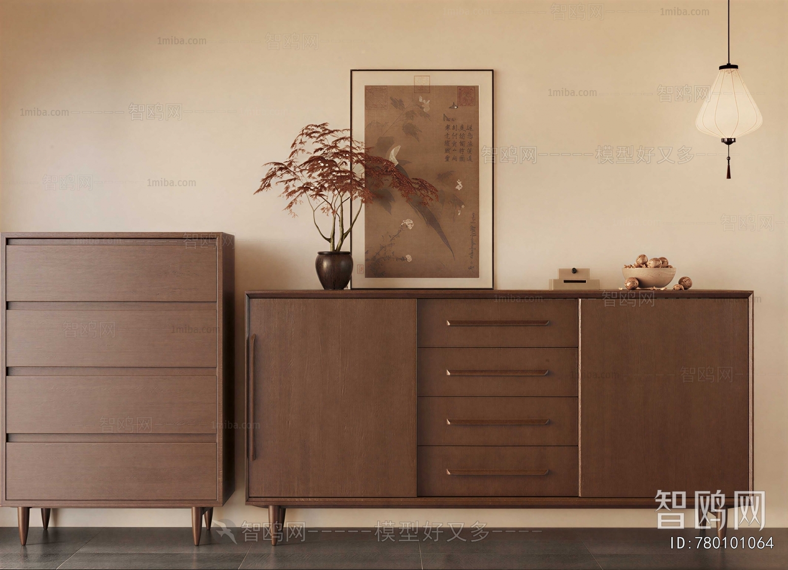 New Chinese Style Side Cabinet