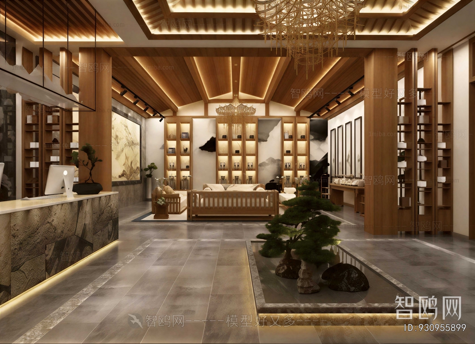 New Chinese Style Lobby Hall