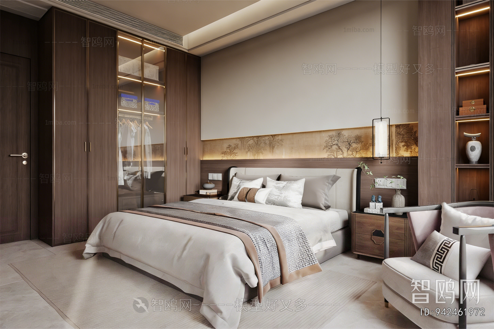 New Chinese Style Bedroom