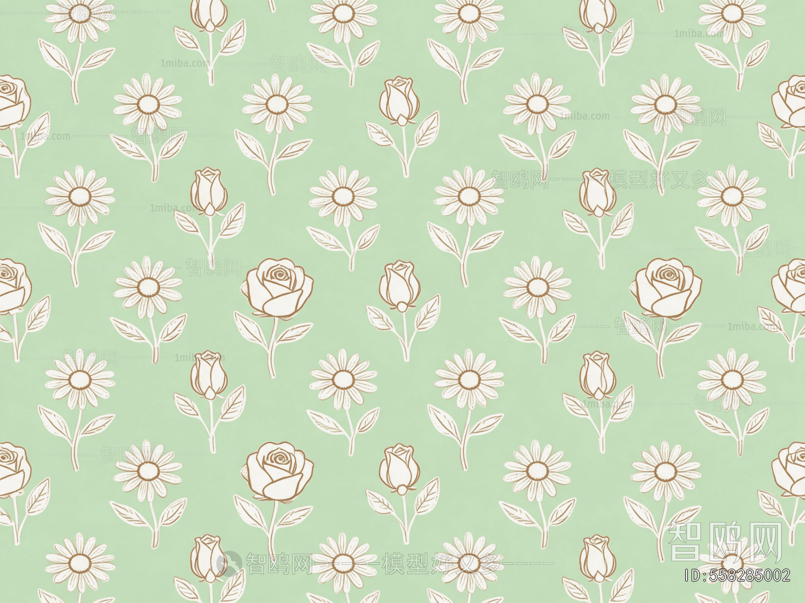 Animal And Plant Pattern Wallpaper