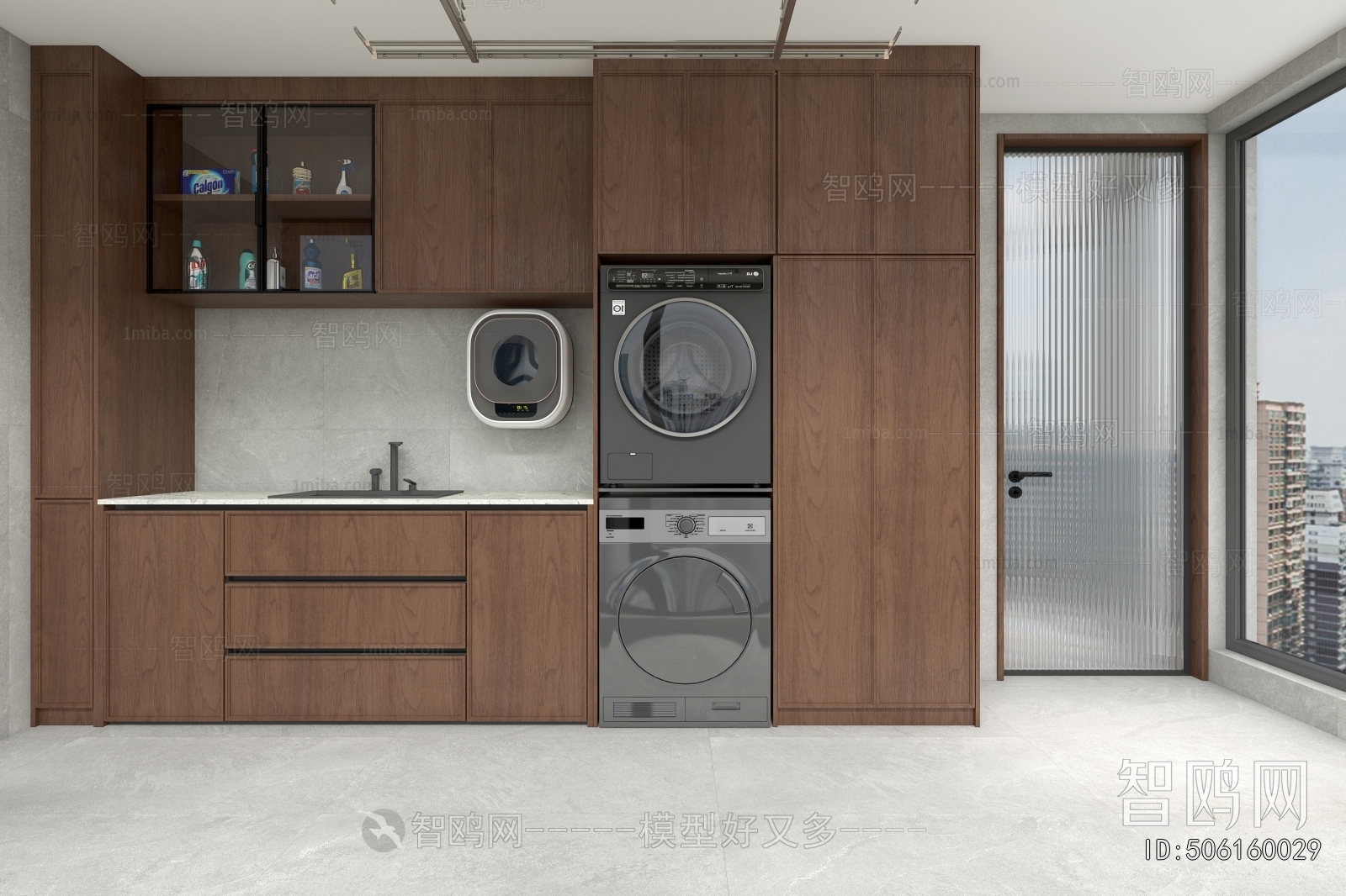 Modern Balcony Laundry Room