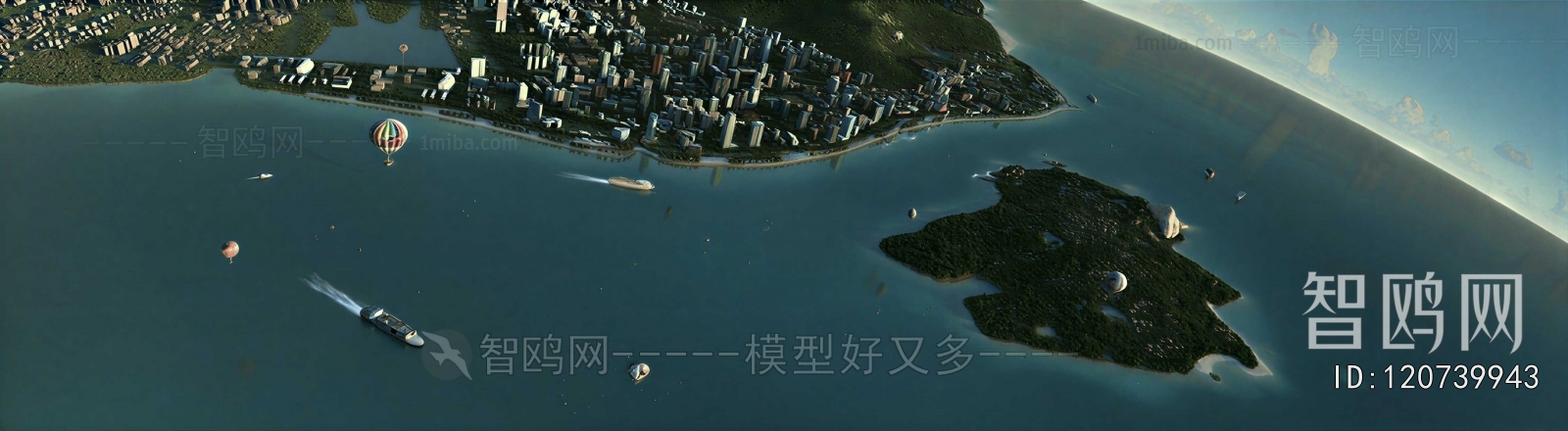 Modern Architectural Bird's-eye View Planning