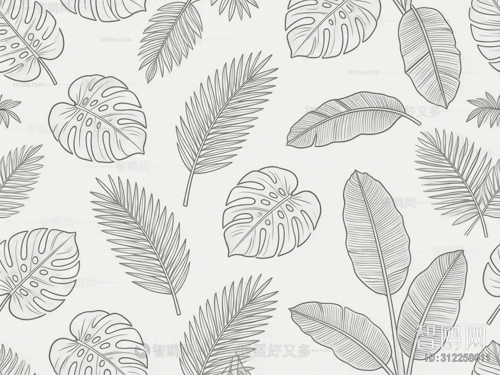 Animal And Plant Pattern Wallpaper