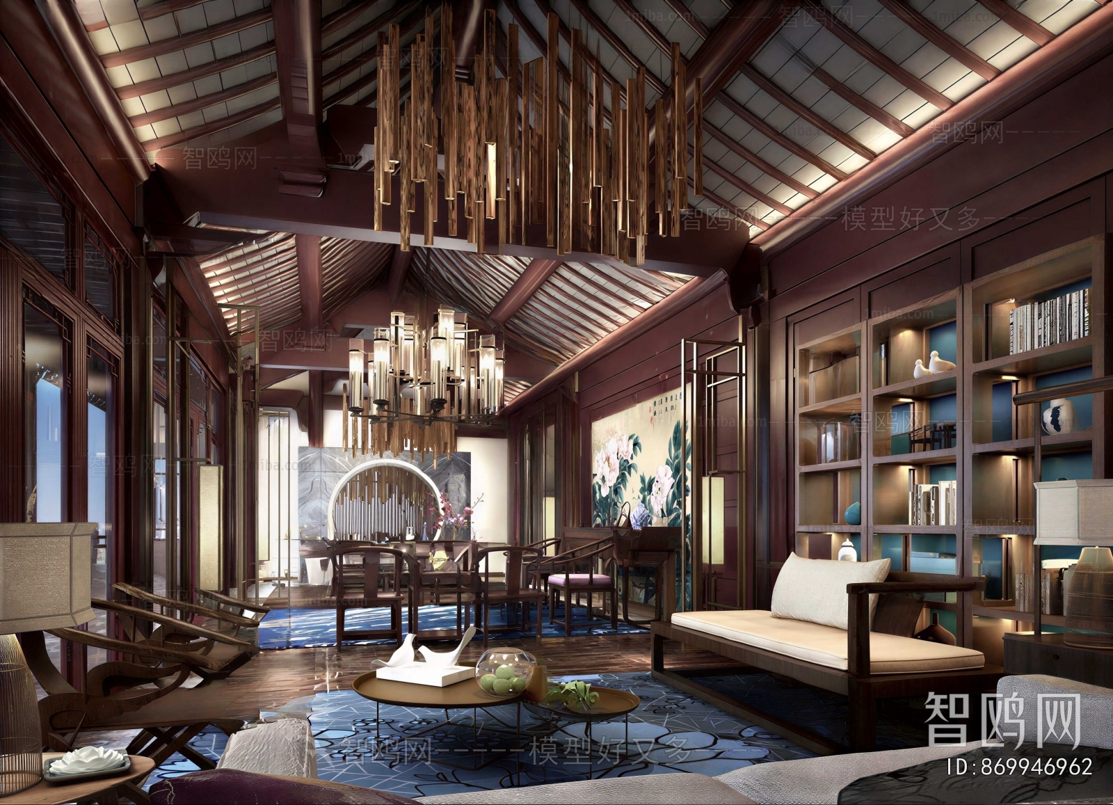 New Chinese Style A Living Room
