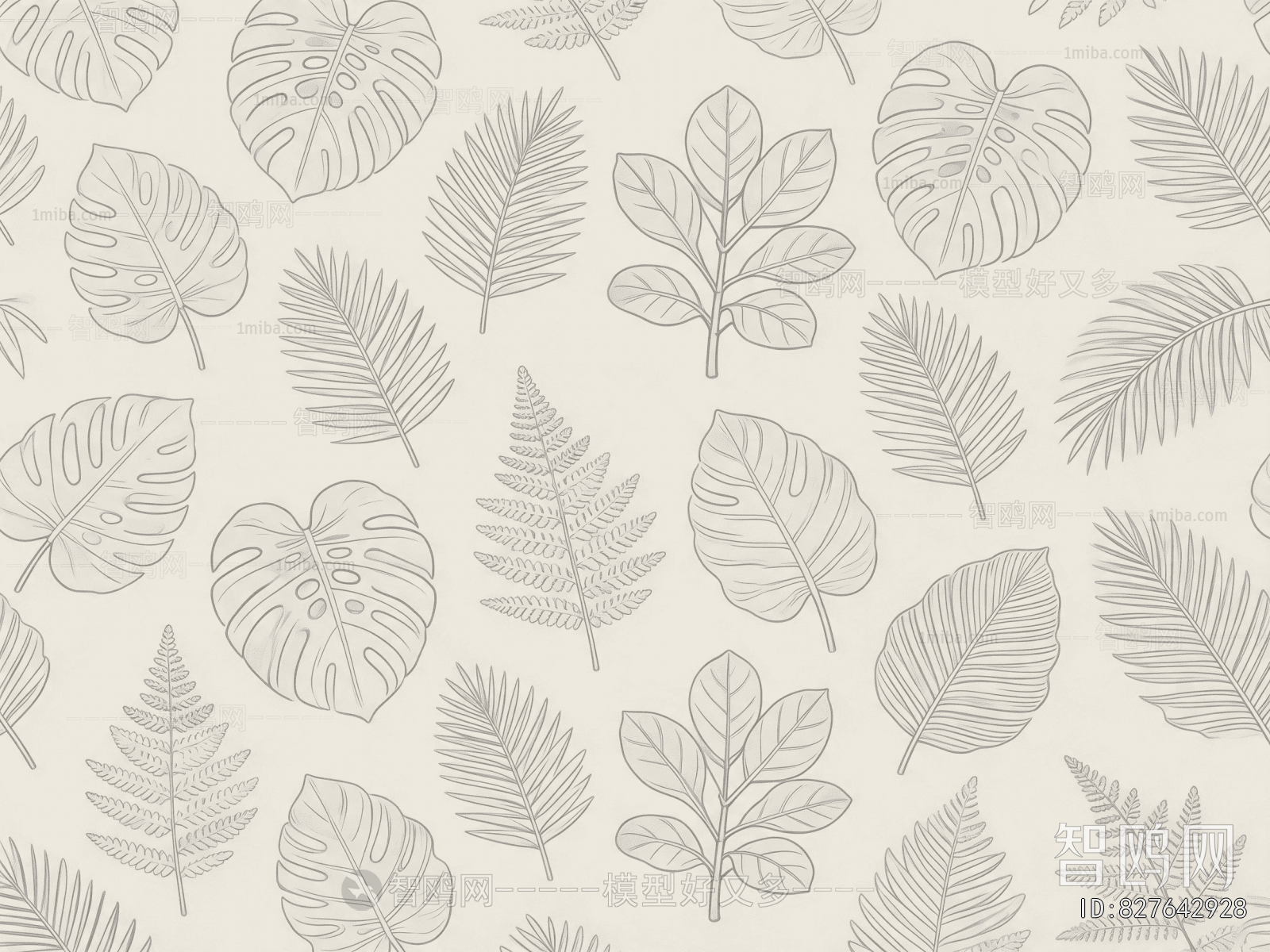 Animal And Plant Pattern Wallpaper