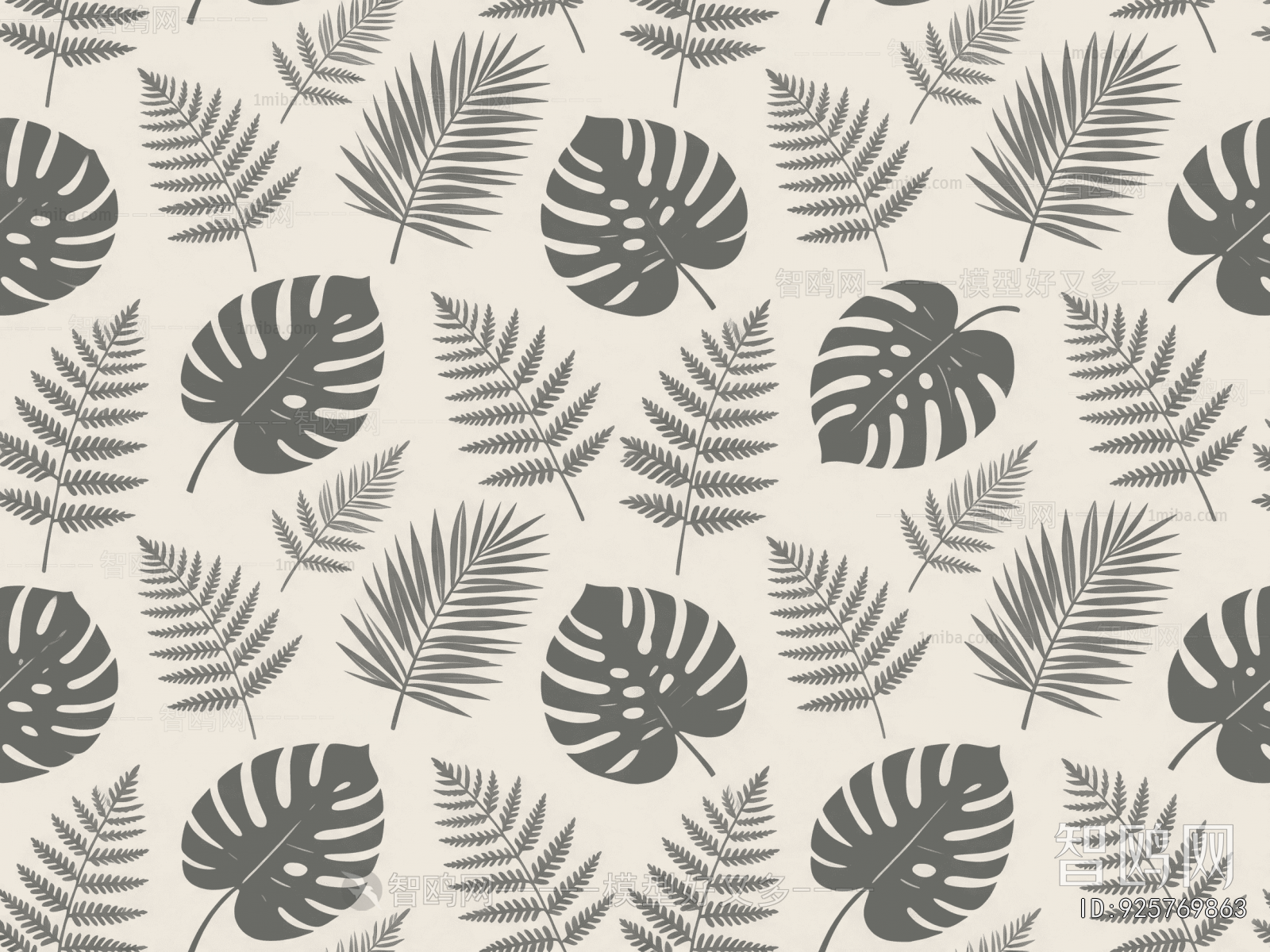 Animal And Plant Pattern Wallpaper