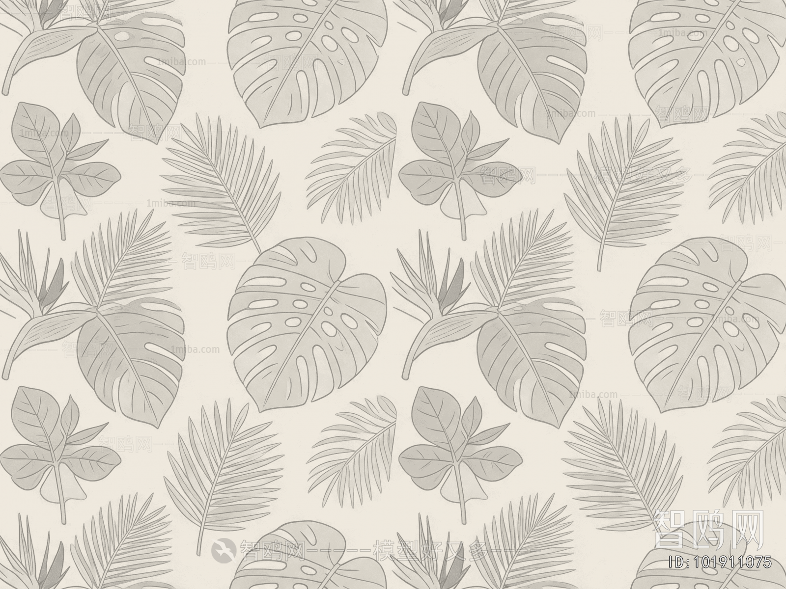 Animal And Plant Pattern Wallpaper