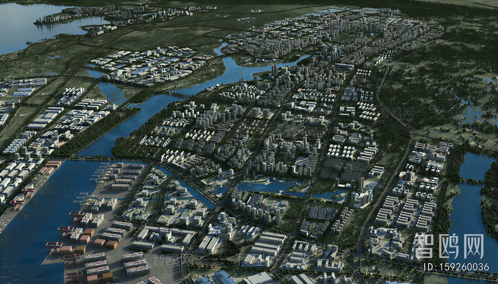 Modern Architectural Bird's-eye View Planning
