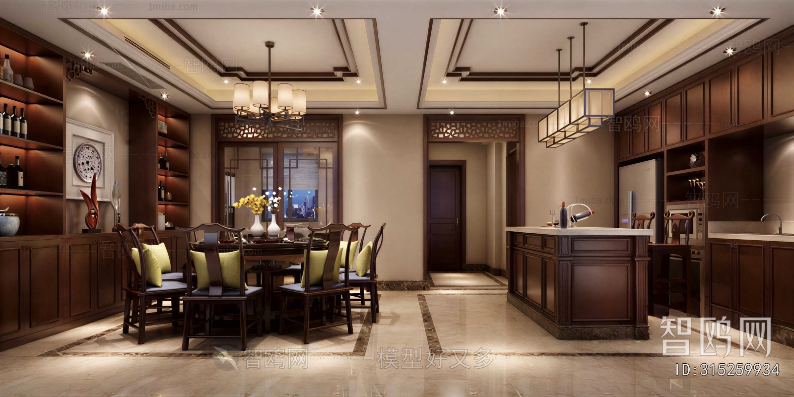 New Chinese Style Dining Room