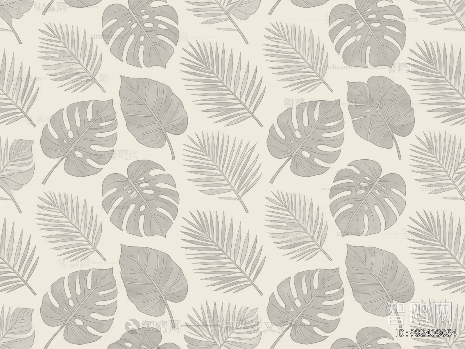 Animal And Plant Pattern Wallpaper