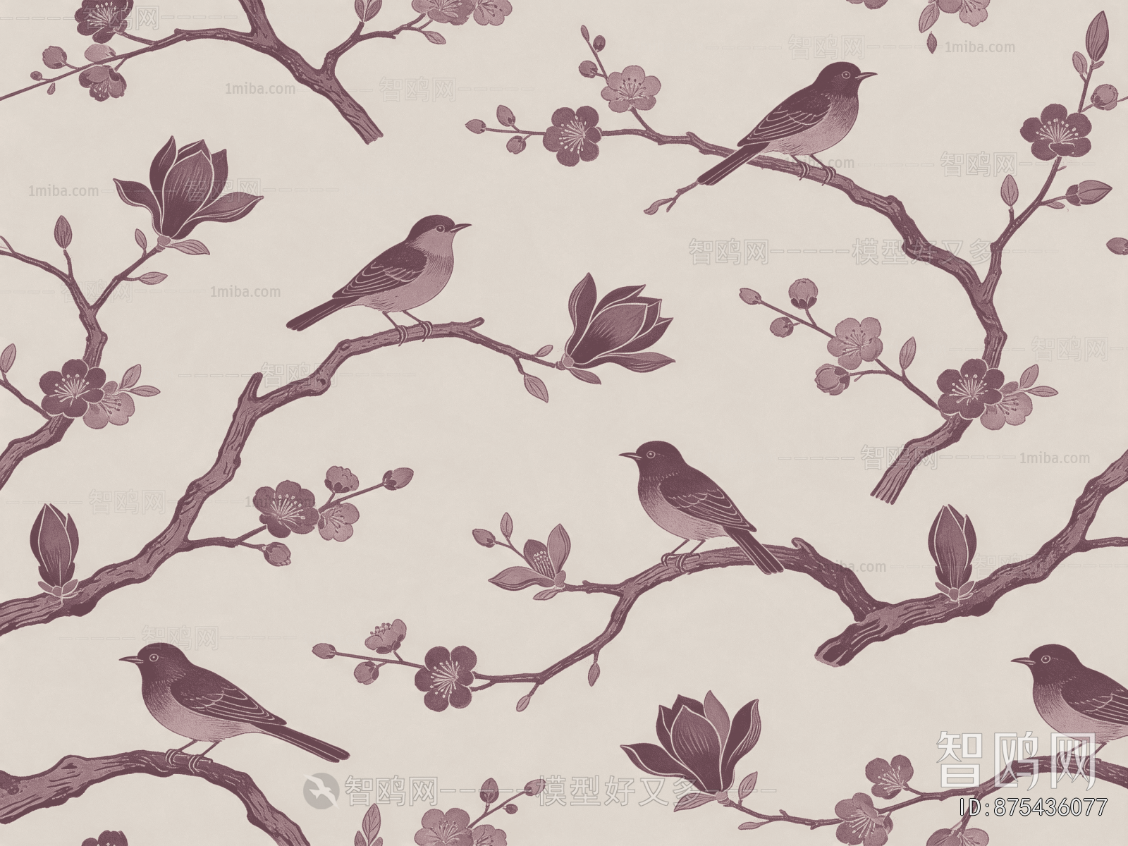 Animal And Plant Pattern Wallpaper