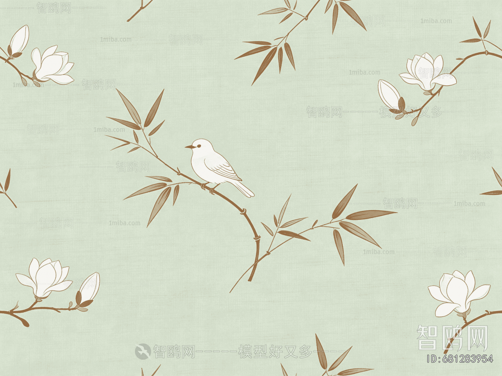 Animal And Plant Pattern Wallpaper