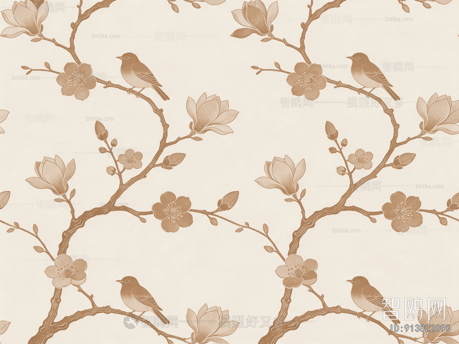 Animal And Plant Pattern Wallpaper