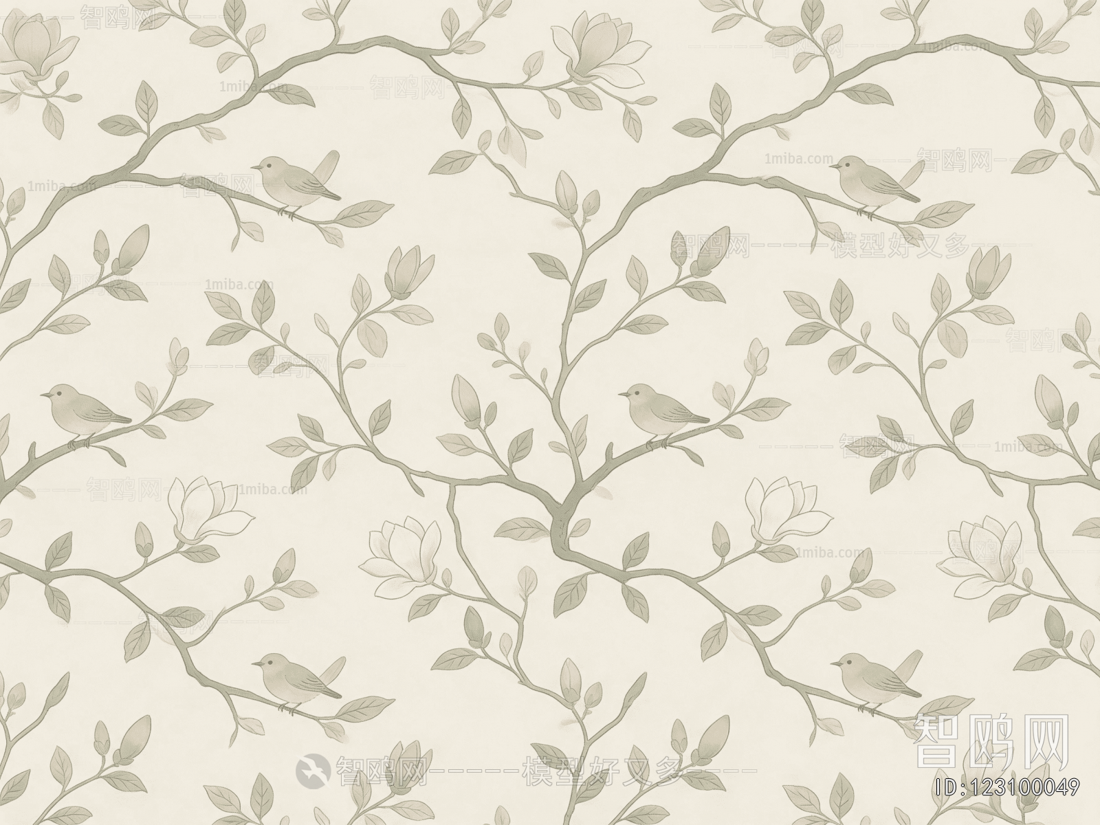 Animal And Plant Pattern Wallpaper