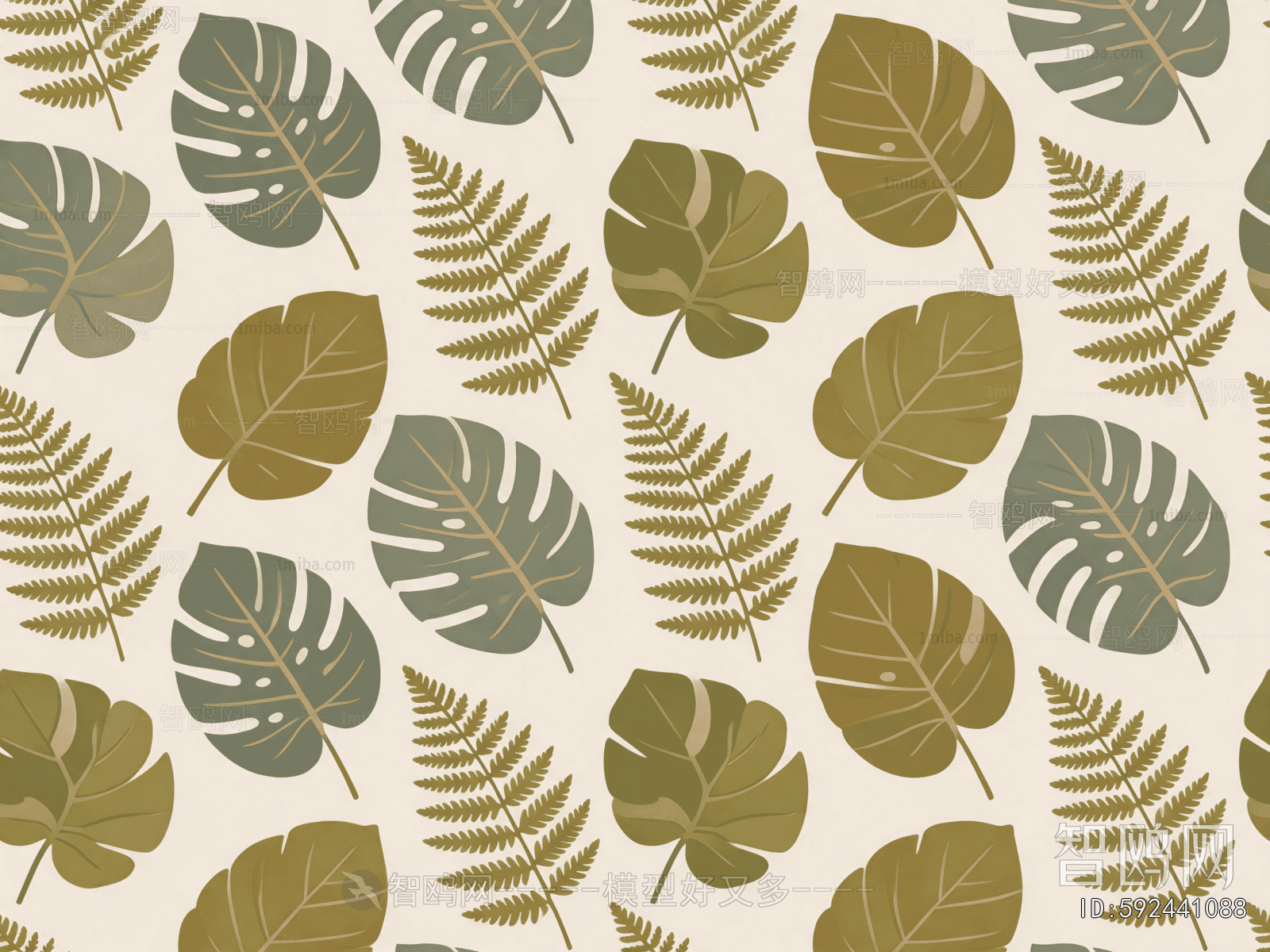 Animal And Plant Pattern Wallpaper