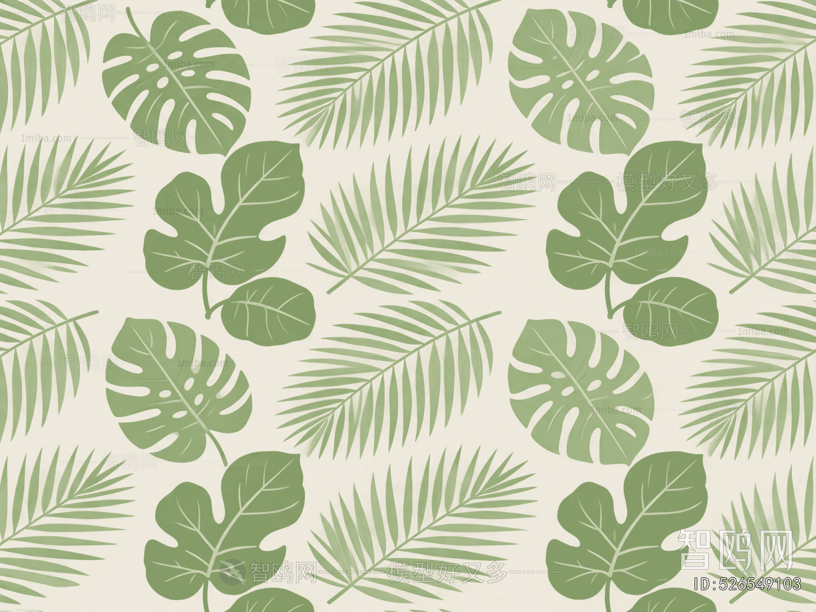 Animal And Plant Pattern Wallpaper