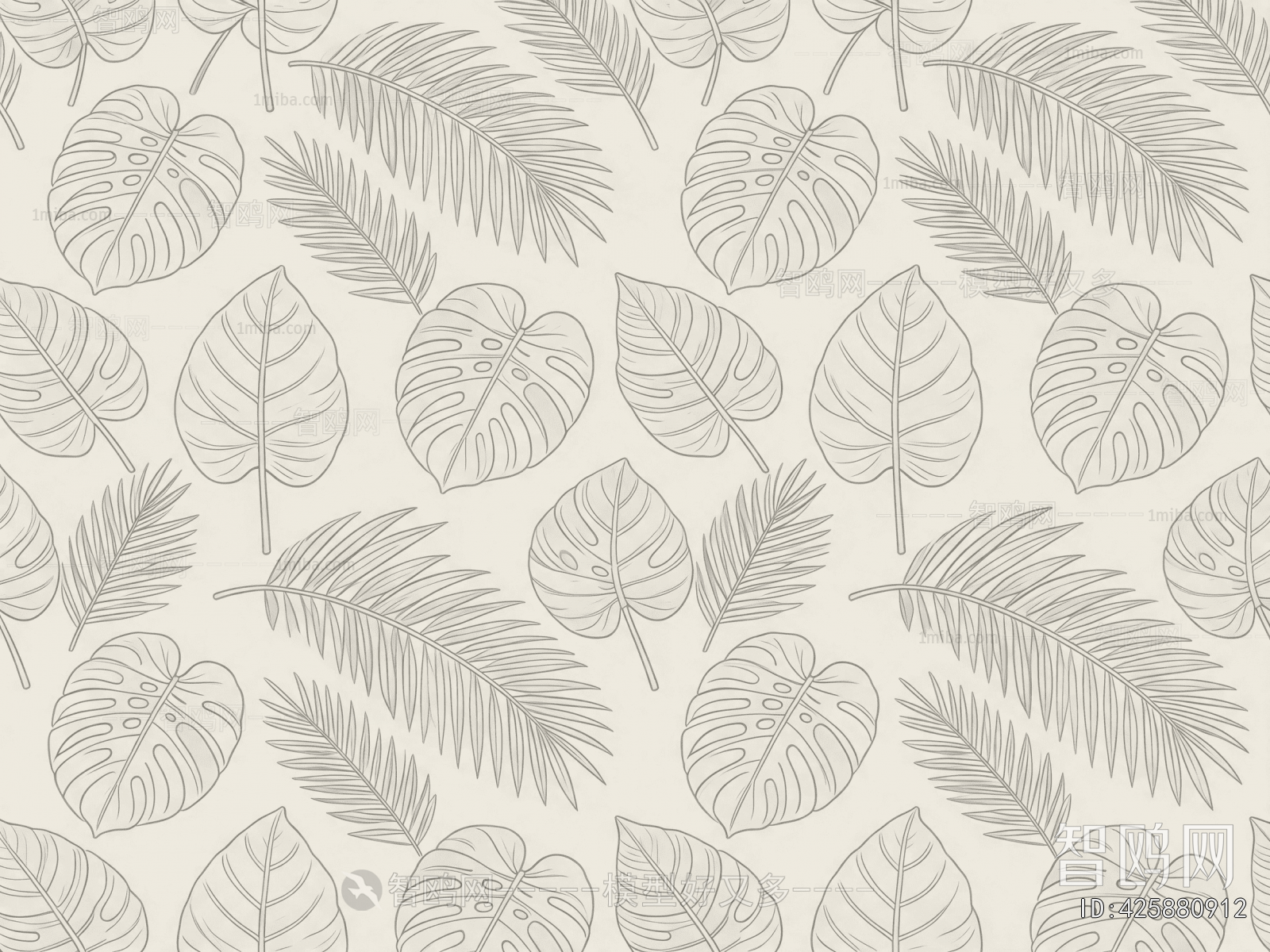 Animal And Plant Pattern Wallpaper
