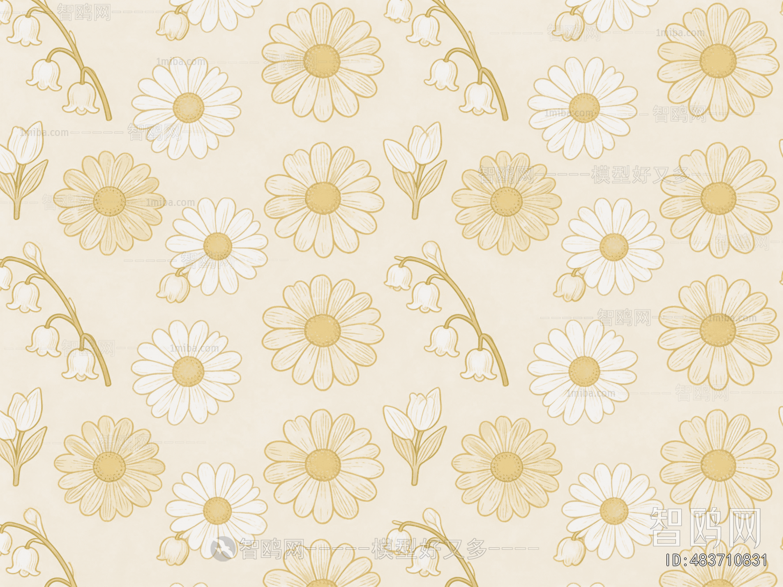 Animal And Plant Pattern Wallpaper