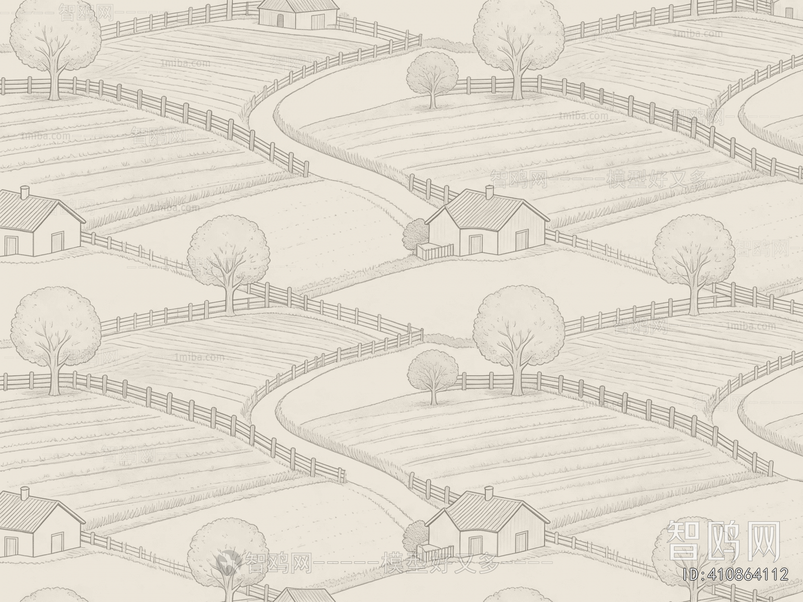 Animal And Plant Pattern Wallpaper