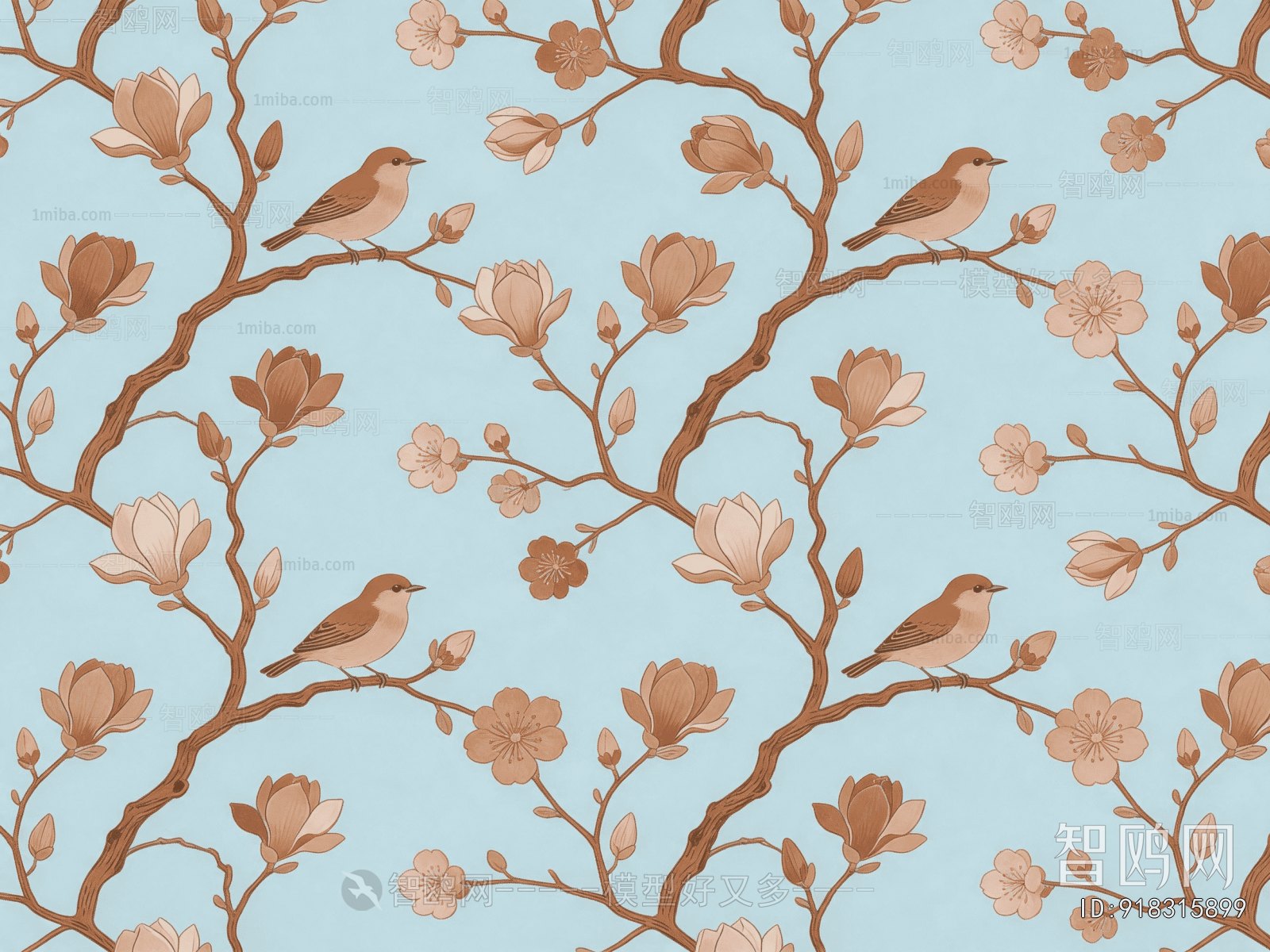 Animal And Plant Pattern Wallpaper