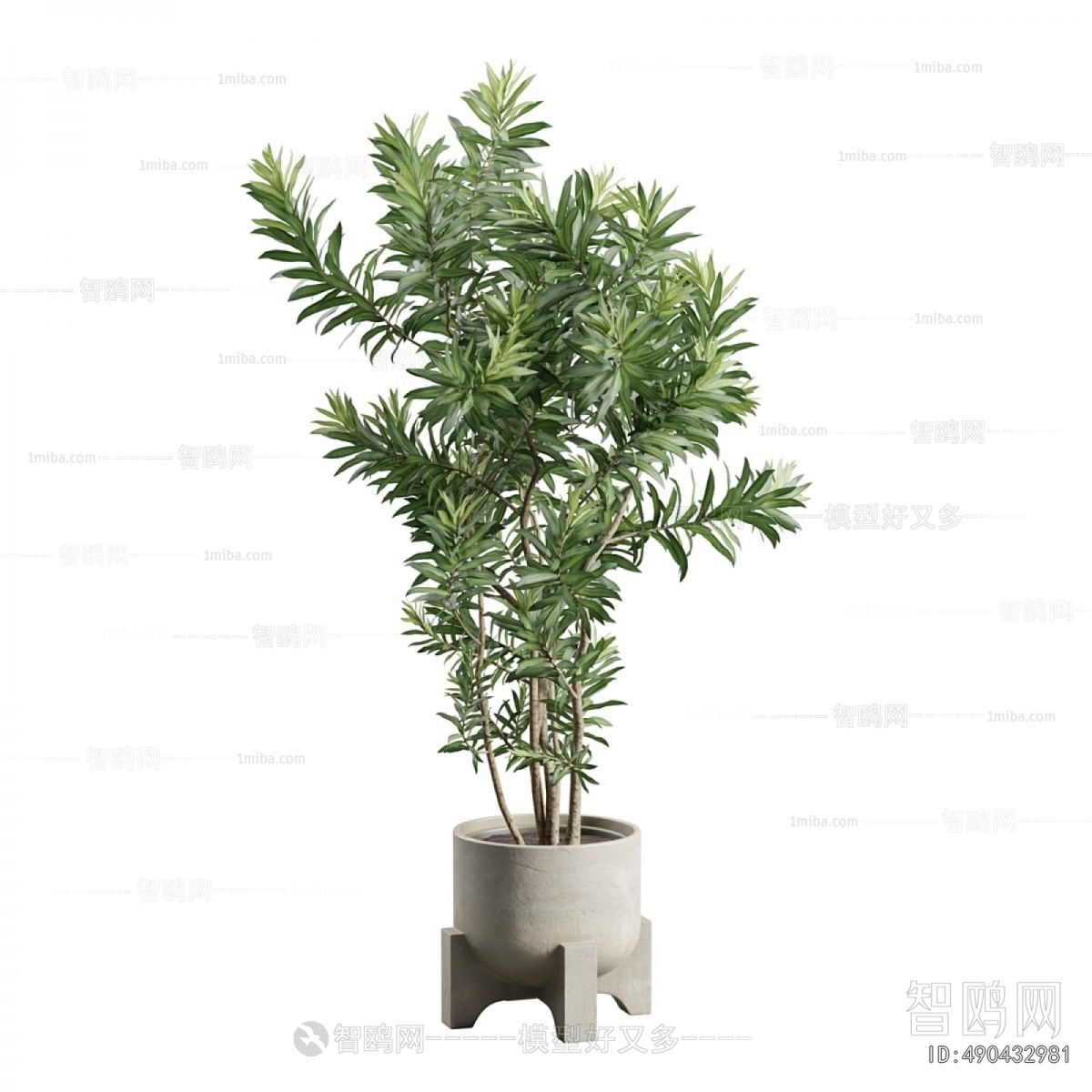 Modern Ground Green Plant Potted Plants