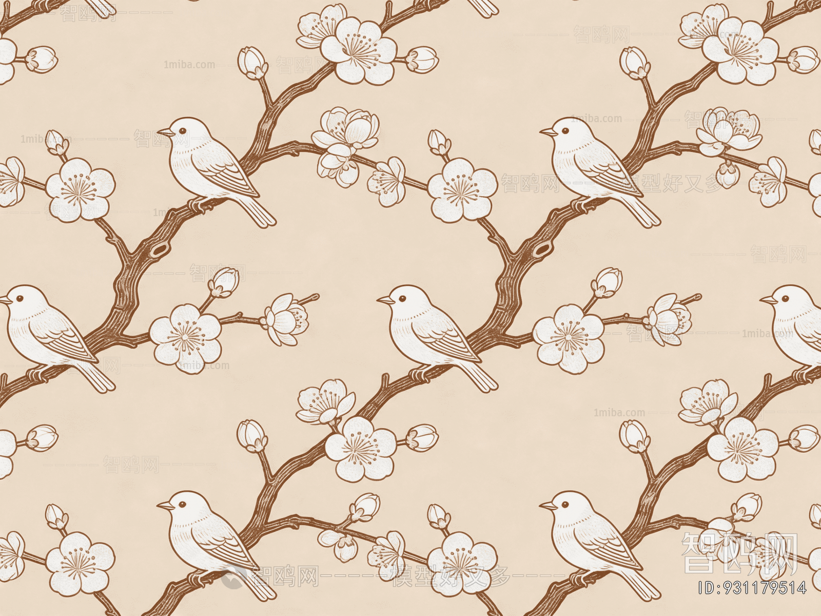 Animal And Plant Pattern Wallpaper