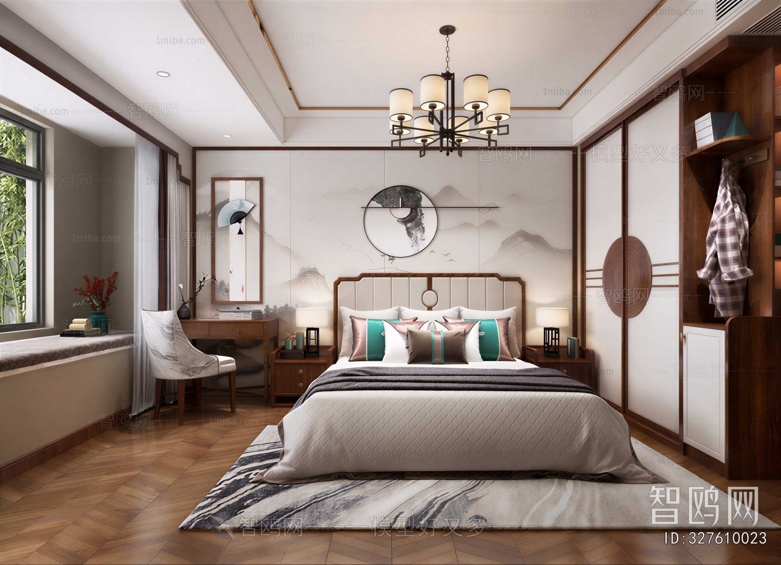 New Chinese Style Bedroom