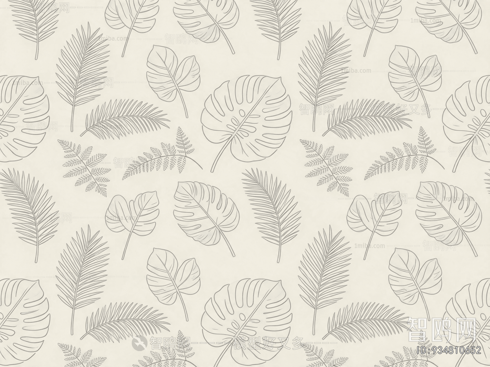 Animal And Plant Pattern Wallpaper