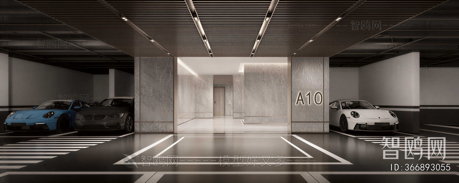 Modern Underground Parking Lot