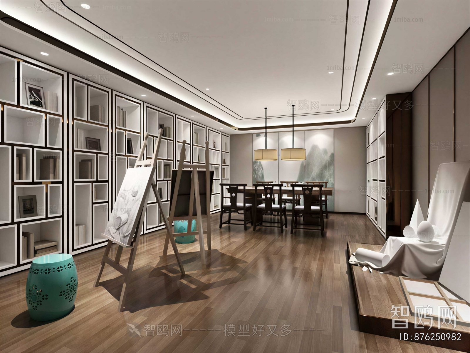 New Chinese Style Study Space