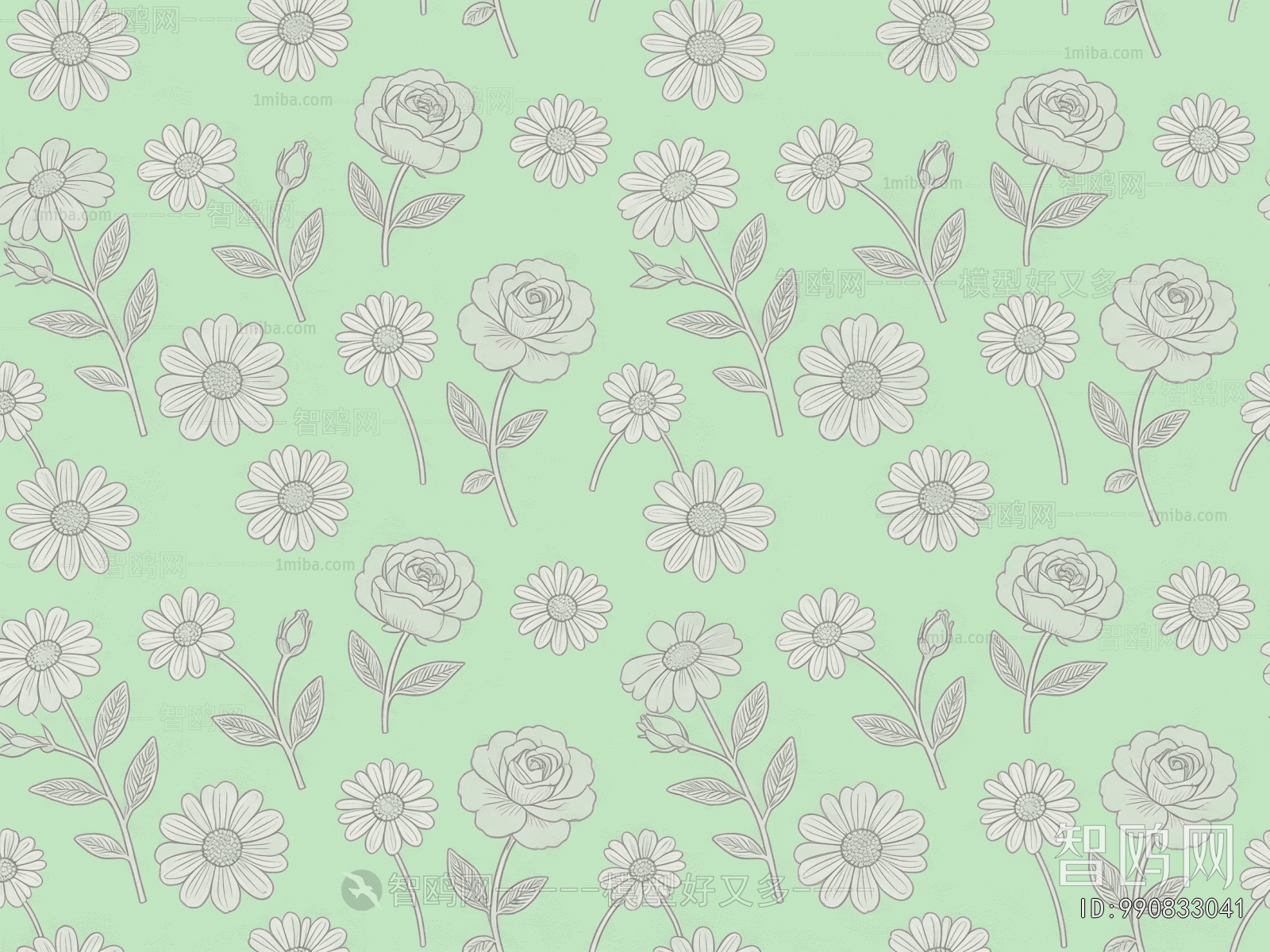 Animal And Plant Pattern Wallpaper