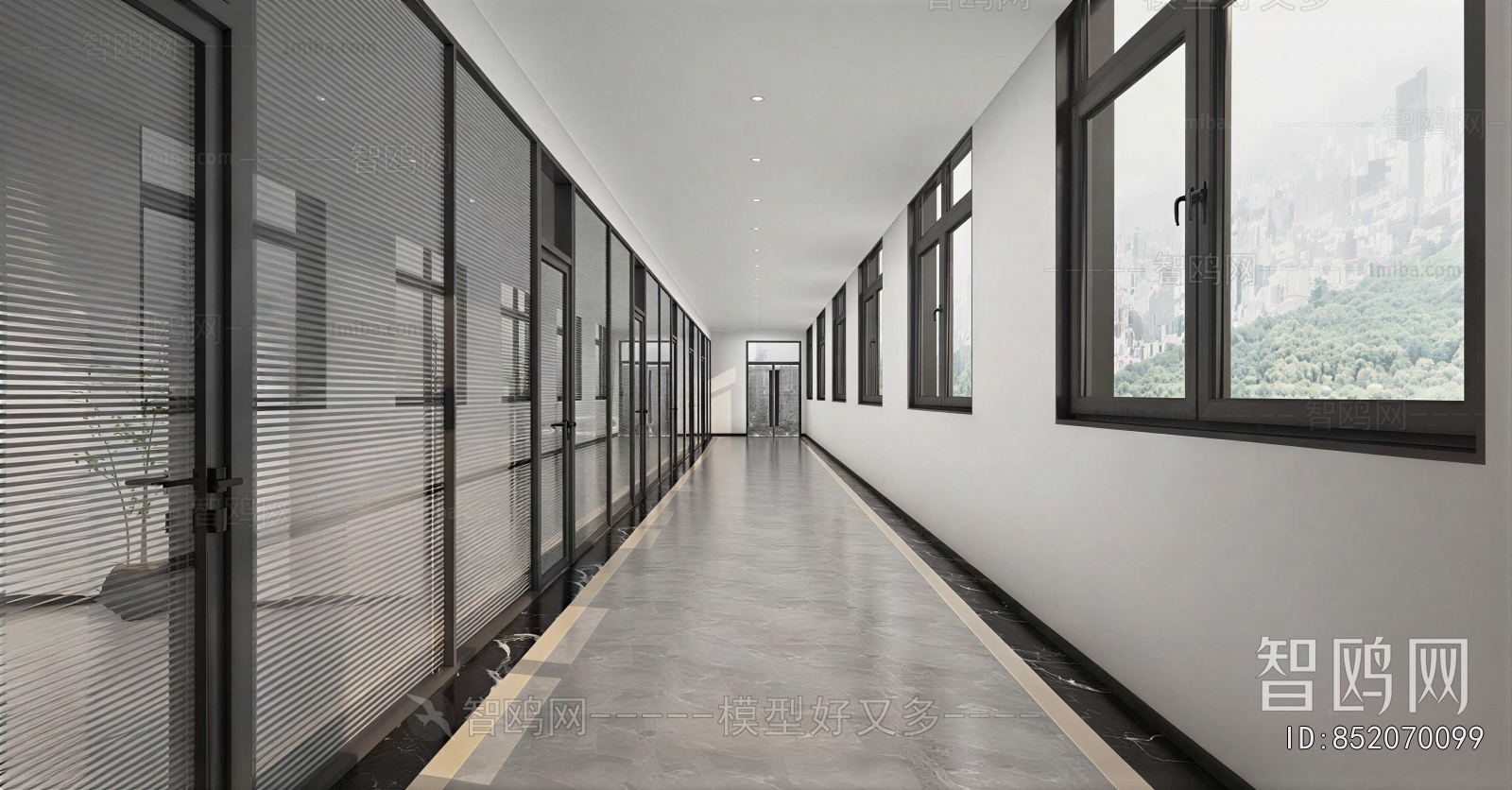 Modern Office Aisle