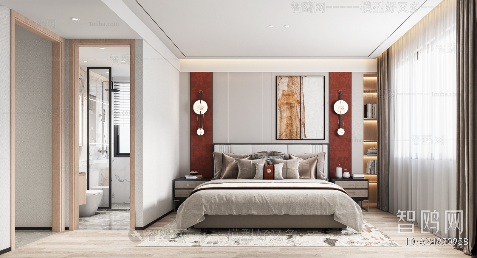New Chinese Style Bedroom