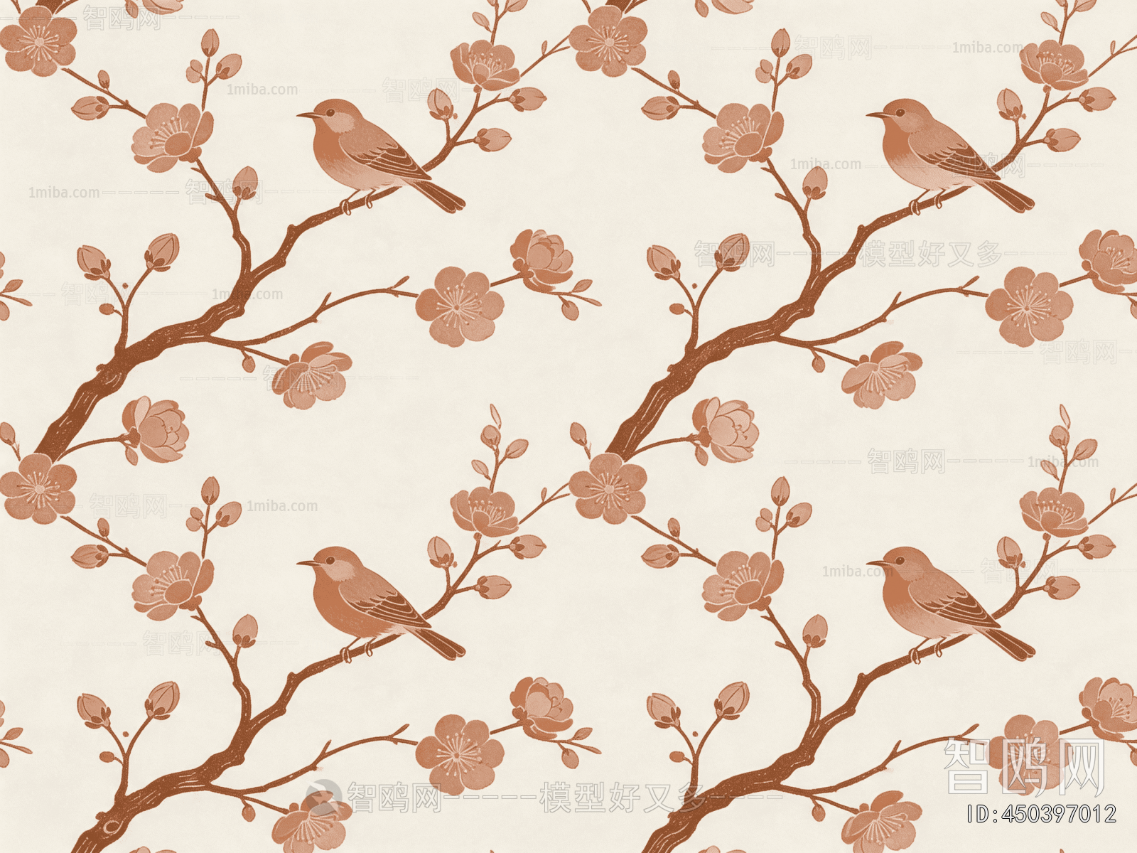 Animal And Plant Pattern Wallpaper