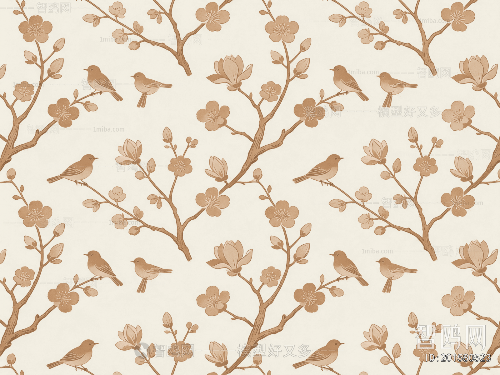 Animal And Plant Pattern Wallpaper