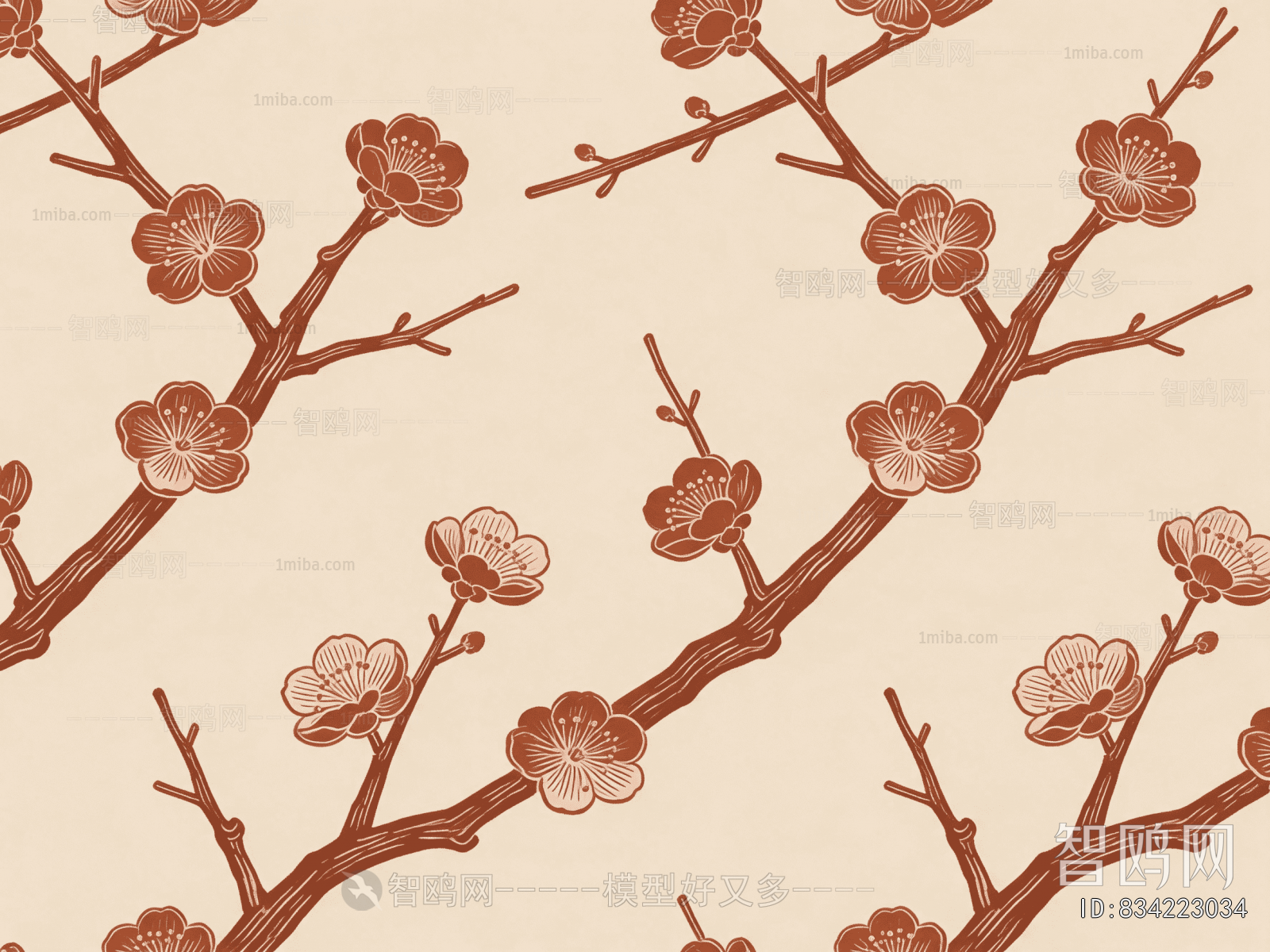 Animal And Plant Pattern Wallpaper