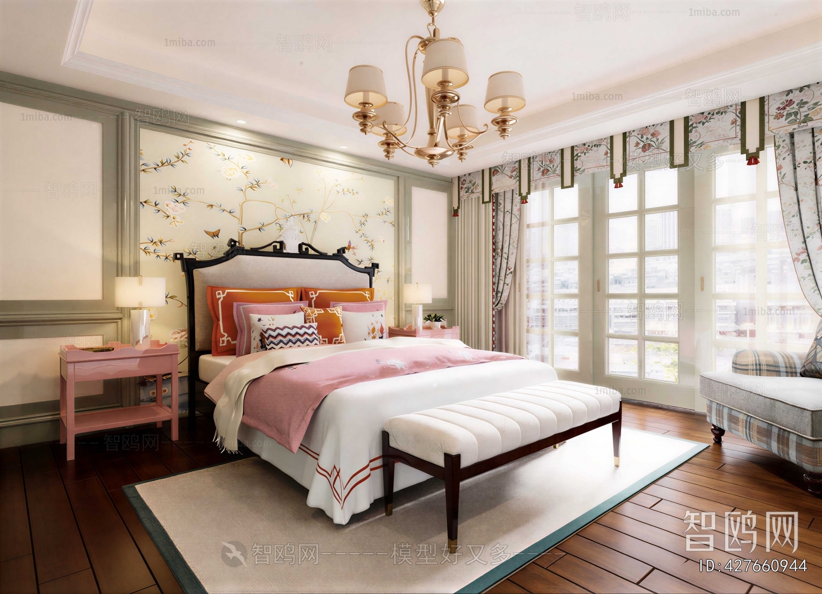 New Chinese Style Bedroom