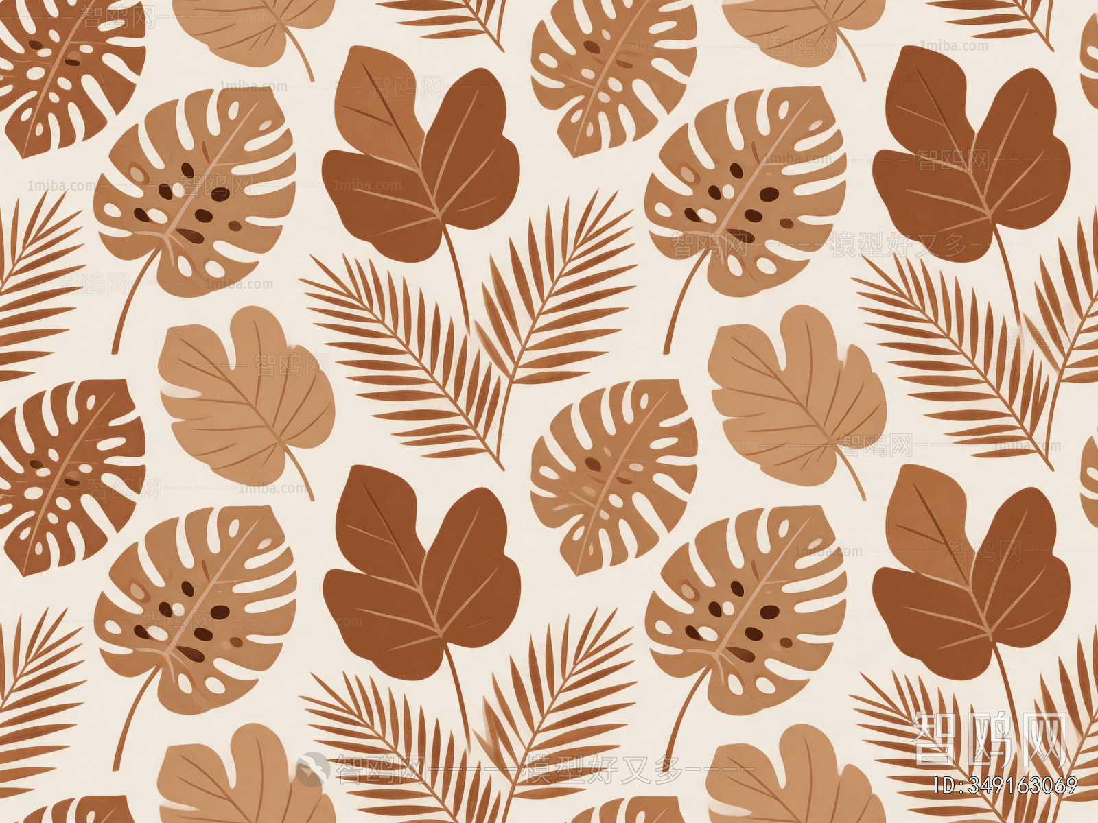 Animal And Plant Pattern Wallpaper